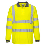 Hi-Vis Long Sleeve Polo Shirt